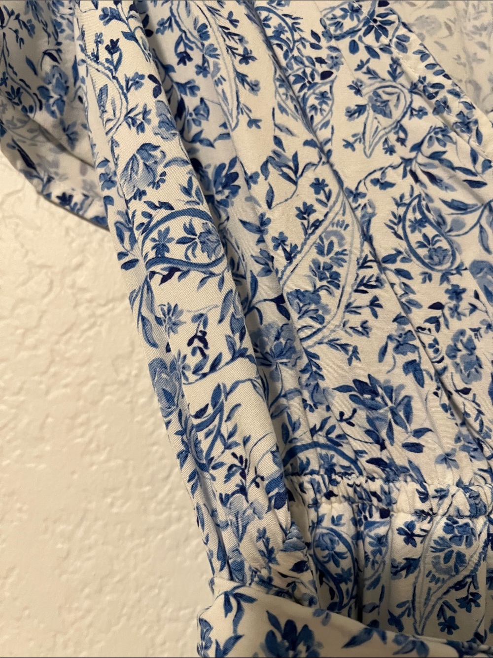 Blue Floral Wrap Maxi Dress - Women - Picture 3 of 4